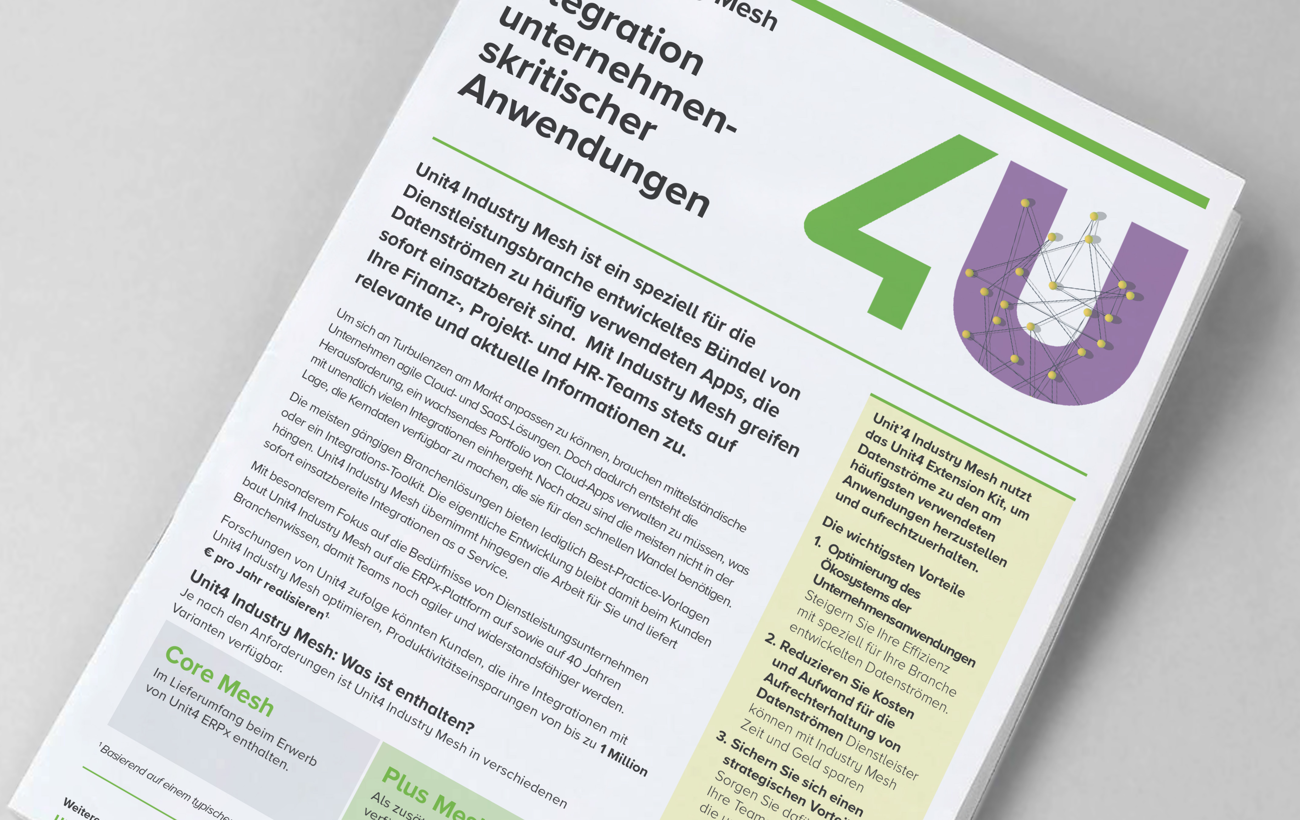 Titelbild für das Factsheet über Unit4 Industry Mesh