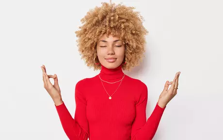 woman meditating