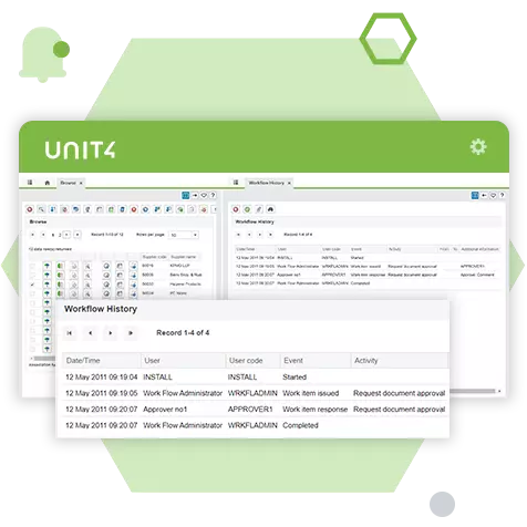 Screenshot of procurement management reports