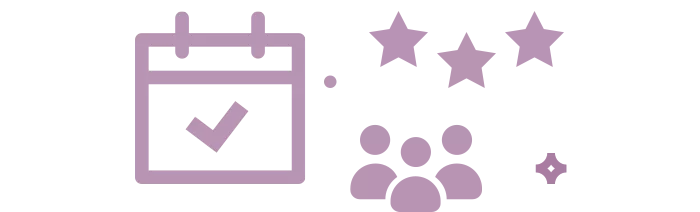 Comensation planning icons - tick box, people, stars