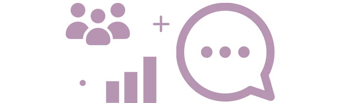 Symbole für das HR-Management – Mitarbeiter, Balkendiagramm, Sprechblase