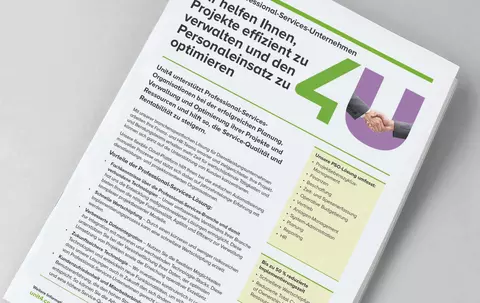 Klicken Sie hier, um das Factsheet über das Unit4 Modell für Dienstleistungsunternehmen zu lesen